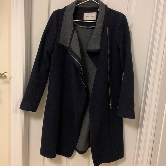 Babaton Navy Cormac Coat - Picture 2 of 5